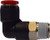Midland Metal 20859 90 deg Swivel Elbow, 6 mm Push-In Tube x M5 BSPT, Composite