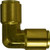 Midland Metal 650800 90 deg Union Elbow, 1/2 in Push-In Tube x 1/2 in Push-In Tube, Brass