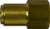 Midland Metal 660402 Straight Connector, 1/4 in Tube OD x 1/8 in FNPTF, Brass