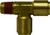 Midland Metal 710402 Run Tee, 1/4 in Tube OD x 1/8 in MIP x 1/4 in Tube OD, Brass