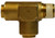 Midland Metal 710606 Run Tee, 3/8 in Tube OD x 3/8 in MIP x 3/8 in Tube OD, Brass