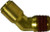 Midland Metal 540608 45 deg Elbow, 3/8 in Tube OD x 1/2 in MPT, Brass
