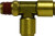 Midland Metal 710404S Swivel Run Tee, 1/4 in Tube OD x 1/4 in MIP x 1/4 in Tube OD, Brass