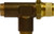 Midland Metal 710606S Swivel Run Tee, 3/8 in Tube OD x 3/8 in MIP x 3/8 in Tube OD, Brass