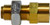 Midland Metal 860606 Bulkhead Union, 3/8 in Push-In x 3/8 in FNPTF, Brass