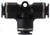 Midland Metal 641000C Union Tee, 5/8 in Push-In Tube x 5/8 in Push-In Tube x 5/8 in Push-In Tube, Composite