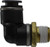 Midland Metal 690604SC 90 deg Elbow, 3/8 in Push-In x 1/4 in MIP, Composite