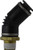 Midland Metal 540606SC 45 deg Elbow, 3/8 in Push-In x 3/8 in MIP, Composite