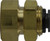 Midland Metal 860604C Bulkhead Connector, 3/8 in Push-In x 1/4 in FPT, Composite