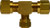 Midland Metal 38049 Reducing Branch Tee, 3/8 in Tube OD x 3/8 in Tube OD x 1/4 in Tube OD, Brass