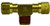 Midland Metal 38137 Branch Tee, 1/4 in Tube OD x 1/4 in Tube OD x 1/4 in Male NPTF, Brass