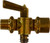 Midland Metal 46069 Shut-Off Cock, 1/4 in Nominal Pipe, MIP x FIP, Brass Body