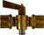 Midland Metal 46153 Shut-Off Cock, 3/8 in Nominal, FIP, Forged Brass Body