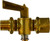Midland Metal 46161T Shut-Off Cock, 1/4 in Nominal, MIP x FIP, Forged Brass Body