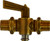 Midland Metal 46165 Shut-Off Cock, 1/8 in Nominal, MIP, Forged Brass Body