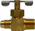 Midland Metal 46029 Needle Valve, 1/4 x 1/4 in Nominal, Male Flared x MPT, 150 psi Pressure, Brass Body