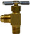 Midland Metal 46036 90 deg Angle Needle Valve, 1/4 x 1/8 in Nominal, Male Flared x MPT, 150 psi Pressure