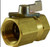 Midland Metal 46924 Miniature Ball Valve, 1/2 in Nominal, FIP x FIP, 1000 psig Pressure, Brass Body