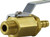 Midland Metal 46980 Miniature Ball Valve, 1/4 in Nominal, Hose Barbed x MIP, 1000 psig Pressure