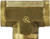 Midland Metal 28035LF Pipe Tee, 1/2 in FIP x 1/2 in FIP x 1/2 in FIP, Brass