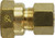 Midland Metal 18159LF Coupling, 1/2 in Compression x 1/2 in FNPTF, Brass