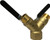 Midland Metal 947125 Wye Non-Vented Ball Valve, 1 x 3/4 in Nominal, FIP x MIP, 3-Way -Port/Way