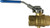 Midland Metal 948135 Vented Exhaust Ball Valve with #10/32 UNP Tap, 1 in Nominal, FPT x FPT, Brass Body