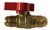 Midland Metal 943342 Gas Ball Valve, 3/8 in Nominal, Flared x Flared, 125 psi Pressure, 32 to 149 deg F