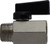 Midland Metal 46931 Economy Mini Ball Valve, 1/4 in Nominal, MNPT x FNPT, 450 psi Pressure