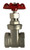 Midland Metal 949256 Gate Valve, 1-1/4 in Nominal, Threaded, 200 psi Pressure, 316 Stainless Steel Body