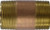 Midland Metal 40145 Seamless Pipe Nipple, 1-1/2 in MPT x 1-1/2 in MPT, 4 in, Brass