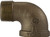 Midland Metal 44161 90 deg Street Elbow, 1/4 in MPT x 1/4 in FPT, Bronze