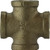 Midland Metal 44395LF Pipe Cross, 1 in FPT x 1 in FPT x 1 in FPT x 1 in FPT, Bronze