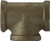 Midland Metal 44252LF Pipe Tee, 3/8 in FPT x 3/8 in FPT x 3/8 in FPT, Bronze