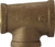 Midland Metal 44296 Reducing Tee, 1 in FPT x 3/4 in FPT x 3/4 in FPT, Bronze
