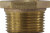 Midland Metal 44535 Reducer Hex Bushing, 2-1/2 in MPT x 2 in FPT, Bronze
