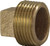 Midland Metal 44660 Cored Square Head Plug, 3 in MPT, Bronze