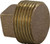 Midland Metal 44671 Solid Square Head Plug, 1/4 in MPT, Bronze