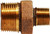 Midland Metal 44742 Reducing Hex Nipple, 1/2 in MPT x 3/8 in MPT, Bronze