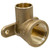 Midland Metal 44843LF 90 deg Drop Ear Elbow, 3/4 in Sweat x 3/4 in FIP, Bronze