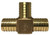 Midland Metal 973966LF Insert Tee, 1 in Hose Barbed x 1 in Hose Barbed x 1 in Hose Barbed, Bronze