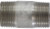 Midland Metal 49123 Welded Pipe Nipple, 1-1/4 in MPT x 1-1/4 in MPT, 3 in L, Stainless Steel, SCH 40 Schedule