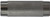 Midland Metal 49140 Welded Pipe Nipple, 1-1/2 in MPT x 1-1/2 in MPT, 1-3/4 in L, Stainless Steel