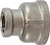 Midland Metal 62452 Reducing Coupling, 2 in FPT x 1 in FPT, Stainless Steel, 150 lb