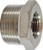 Midland Metal 62518 Reducer Hex Bushing, 1-1/4 in MPT x 1 in FPT, Stainless Steel, 150 lb