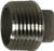 Midland Metal 62660 Cored Square Head Plug, 3 in MPT, Stainless Steel, 150 lb