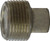 Midland Metal 63682 Solid Hex Head Plug, 3/8 in MPT, Stainless Steel, 150 lb