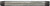 Midland Metal 56012 Welded Pipe Nipple, 1/8 in MPT x 1/8 in MPT, 7 in L, Steel, Galvanized, SCH 40 Schedule