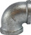 Midland Metal 64114 90 deg Elbow, 6 in FPT x 6 in FPT, Iron, Galvanized, 150 lb