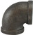 Midland Metal 65107 90 deg Elbow, 1-1/2 in FPT x 1-1/2 in FPT, Iron, Black, 150 lb